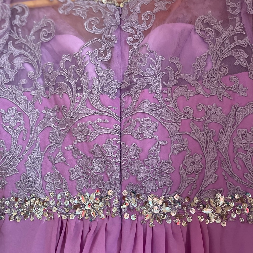 LanTing A-Line NEW Fits sz. 10-12 Elegant Lilac purple long dress Wedding MOB 💕 - Picture 9 of 16